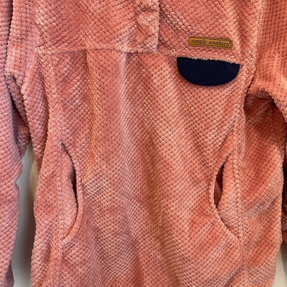 Simply Southern Youth Fleece Pull Over Rose Pink Size Youth Medium Girls 8 - Picture 3 of 8